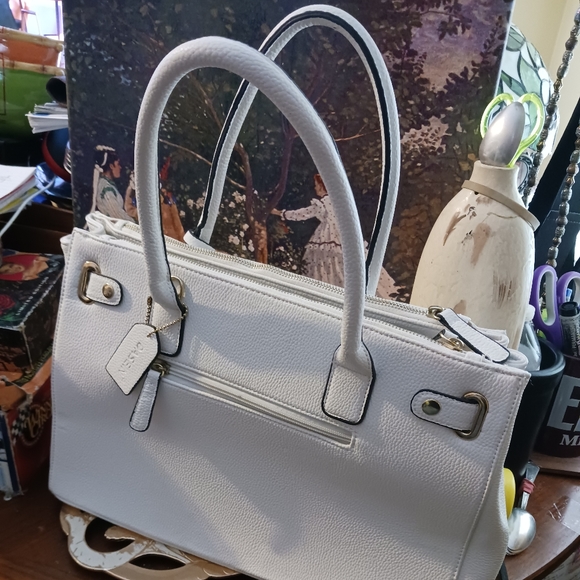 Dasein👜Leather Satchel Bag Gold Hardware,Leather Bag,Lock & 🔑 - Picture 13 of 16